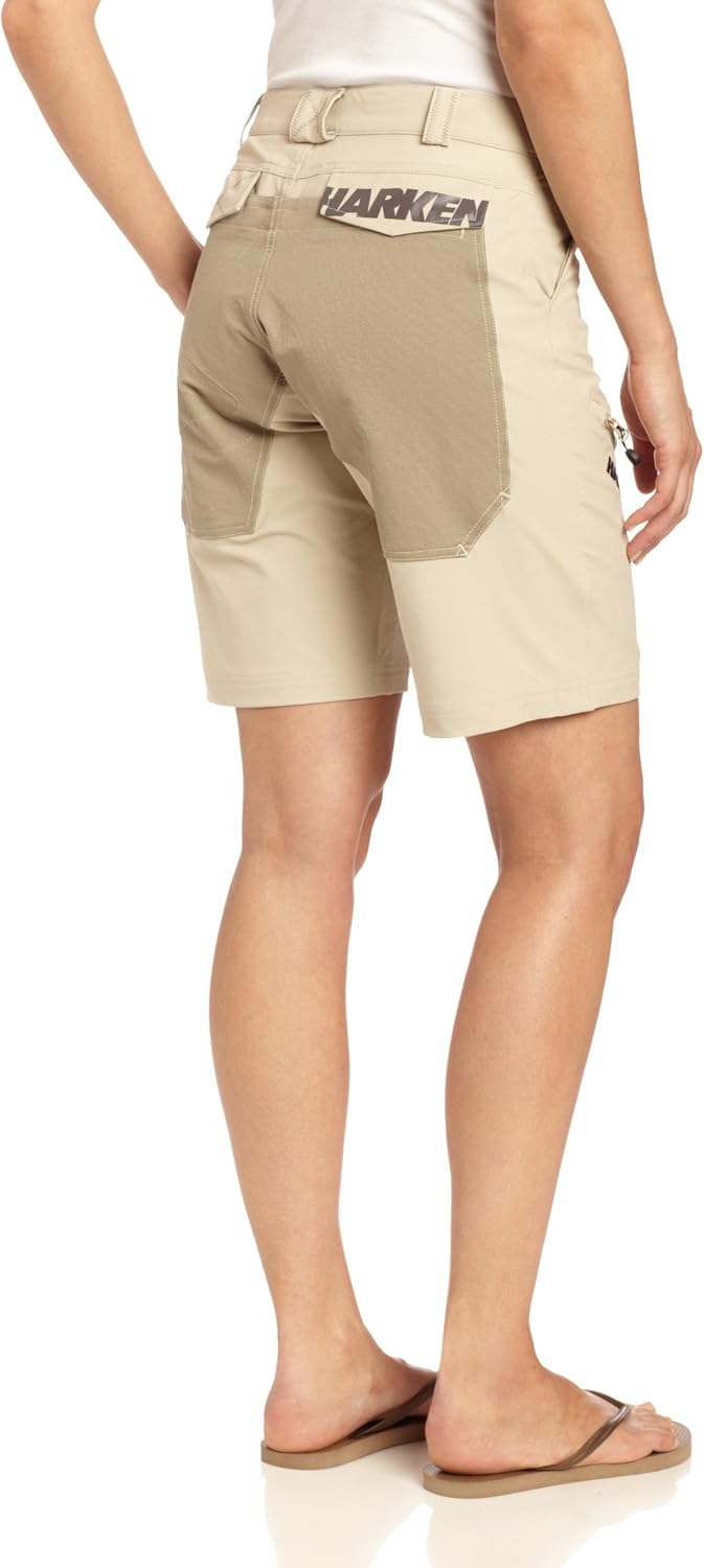HARKEN Damen Ballistic Eco gepolsterte Shorts, Sand, 28
