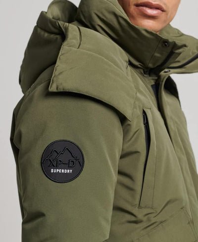Superdry Herren Expedition Everest Bomber-Steppjacke Verwaschenes Kaki XL