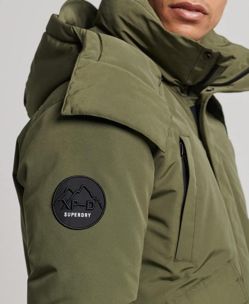 Superdry Herren Expedition Everest Bomber-Steppjacke Verwaschenes Kaki XL