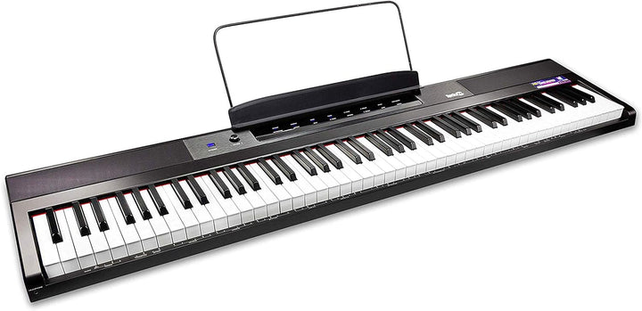 RockJam 88 Key Digital Piano Keyboard Piano with Full Size Semi-Weighted Keys, Power Supply, Sheet M