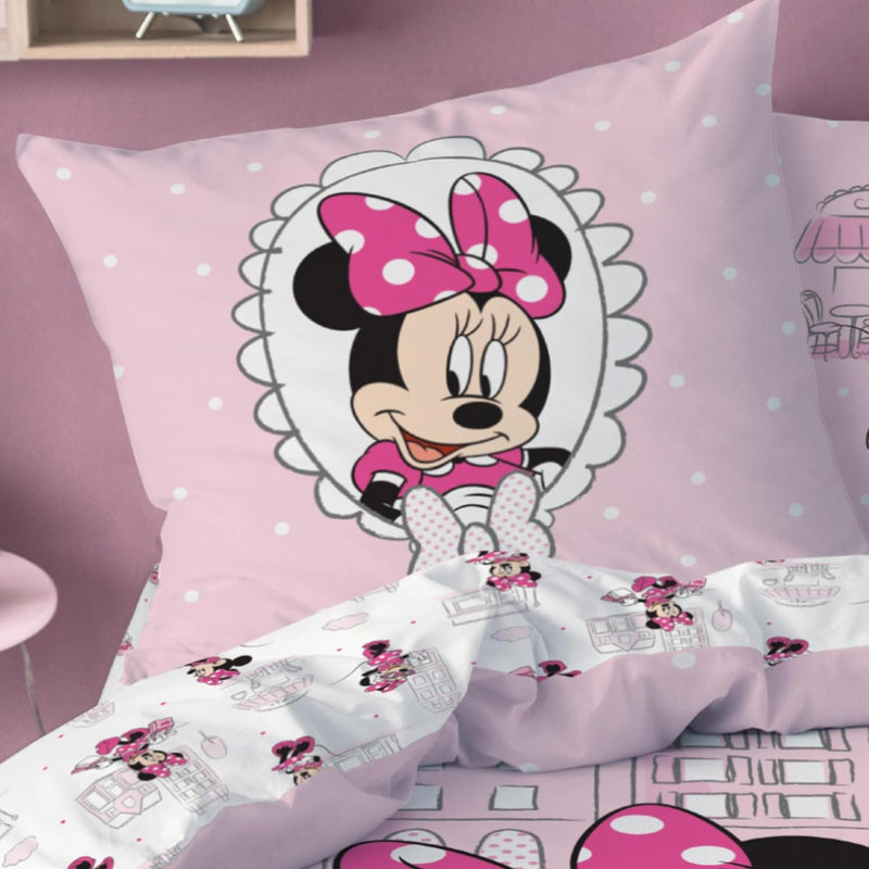 Minnie Maus Flannel/Biber Bettwäsche Bettbezug 135x200 80x80 · Kinderbettwäsche für Mädchen · Disney