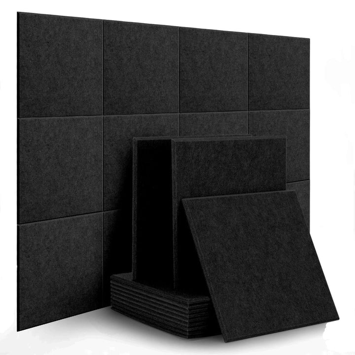 12 Stücke Akustikplatten,30 x 30 x 1 cm Hochdichte Akustik Panel Schallschutzpaneele für Tonstudio,