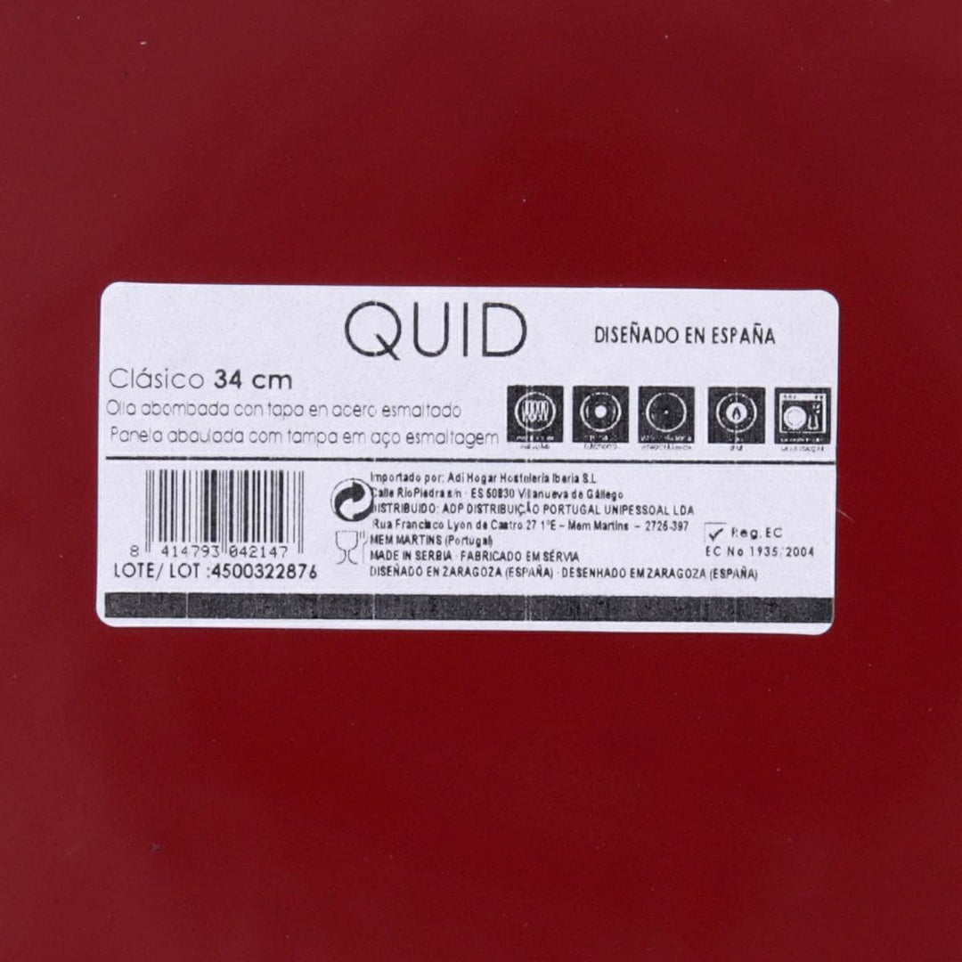 Quid Classic – Kochtopf, bauchig mit Deckel 34 cm, 34 cm