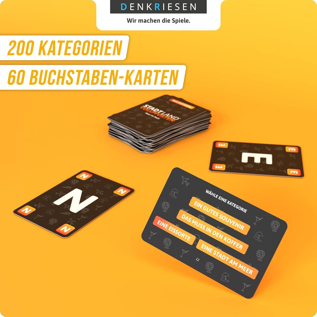 DENKRIESEN - Stadt Land Vollpfosten® – Das Kartenspiel - Urlaubs Edition - Meer im Kopf.' | Geschenk