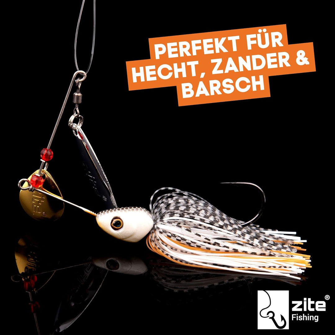 Zite Fishing Inzite Rotator Spinnerbait Set | 5 STK Spinnköder Zander, Barsch, Hecht 10g, 16g, 21g |