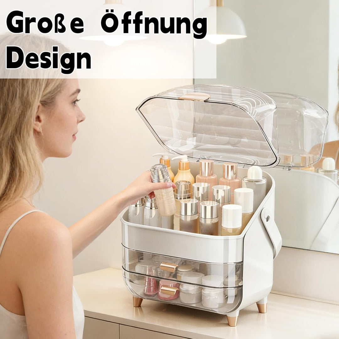 2 StüCk Make Up Organizer & Drehbar Pinselhalter, GrossE KapazitäT ParfüM Organizer, Kosmetik Organi