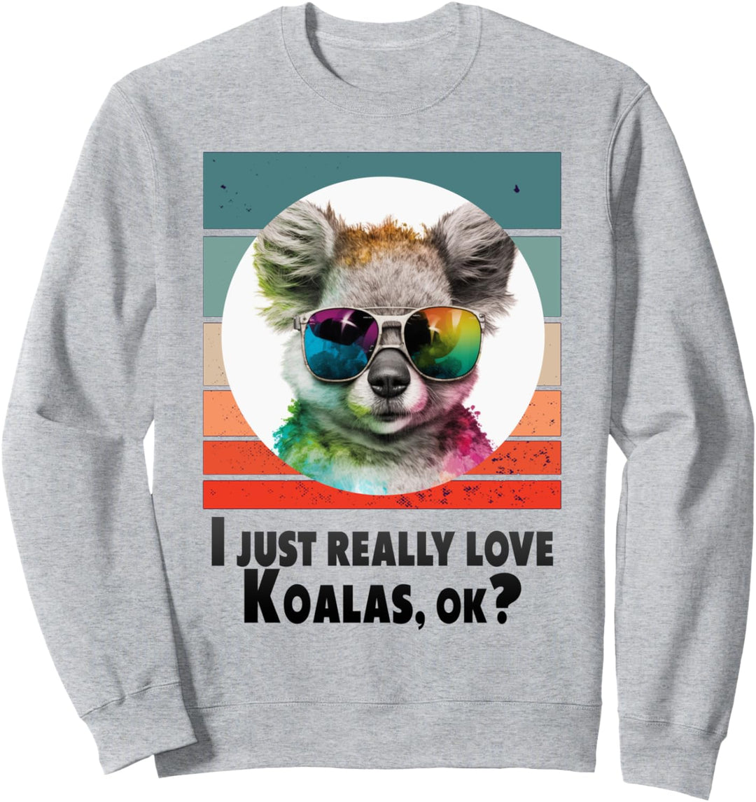 Lustiger Koala mit Sonnenbrille, witziges Koala Sweatshirt