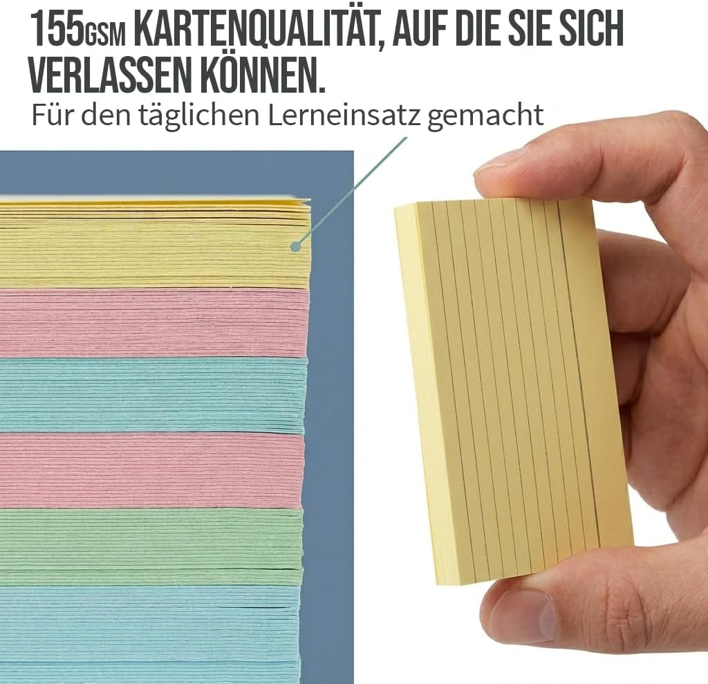 Revisionskarten, 127 x 76 mm, blanko, Karteikarten, Karteikarten, liniert, 127 x 76 mm, 300 Stück, 3