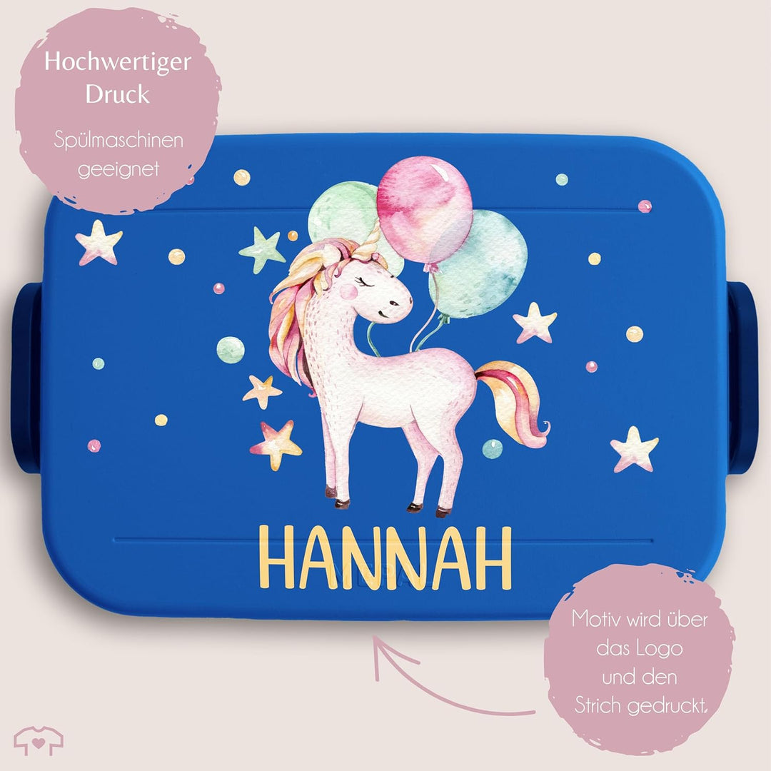 Kinder Bento Box Midi für Mepal Bentobox - Einhörner - Brotbox süsses Einhorn Lunchbox Unicorn Mädch