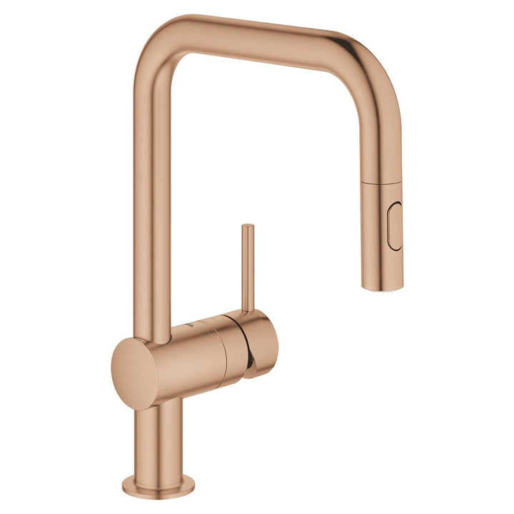 Grohe Spültisch-Einhebelmischer Minta warm ss g, herausz. Dual-Brause, U-Ausl.