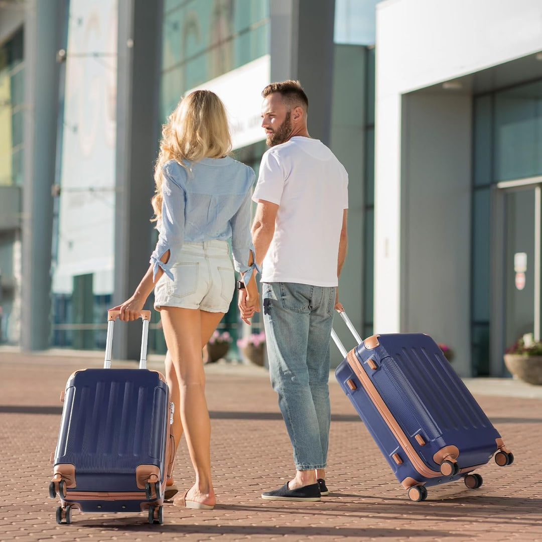 LALAHO Kofferset 4 teilig Hartschale, Koffer Set aus ABS, Reisekoffer mit Rollen Gross, Hartschalenk