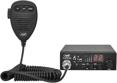 PNI Radio CB HP 8000L Escort mit einstellbarem ASQ, 12 V, 4 W, Schloss und Feuerzeugstecker