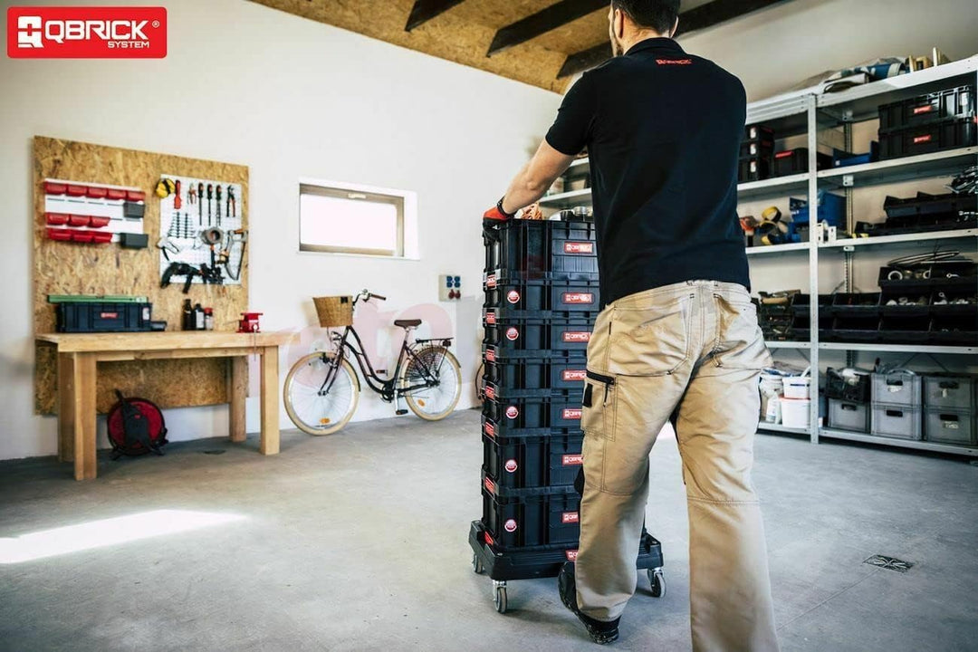 QBRICK SYSTEM Transportwagen 8552 Plattform Schwarz 100 kg Tragfähigkeit