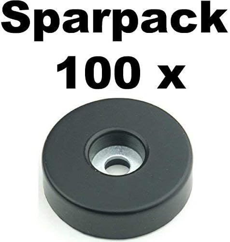 Adam Hall Hardware 4906 M100 AH - 100er Set Gummifuss 38 x 10 mm schwarz im Beutel
