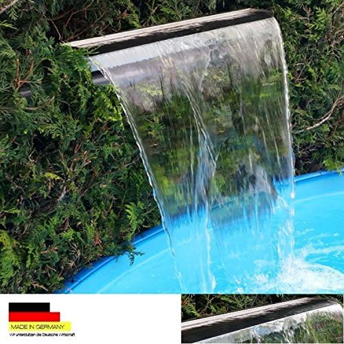 Kaminbau Mierzwa Edelstahl V2A Wasserfall Wasserspiel Kaskade - Made in Germany - 60 cm