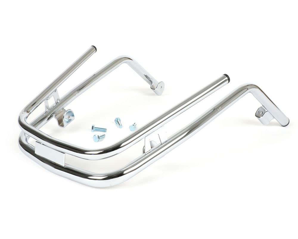 MOTO NOSTRA Stossstange vorne Doppelrohr chrom kompatibel für Vespa PX80-200, LML Star, Stella Ersat