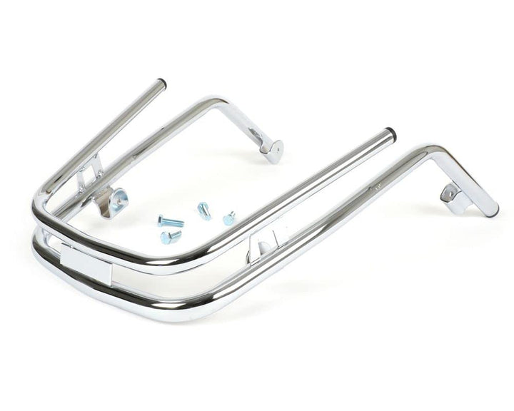 MOTO NOSTRA Stossstange vorne Doppelrohr chrom kompatibel für Vespa PX80-200, LML Star, Stella Ersat