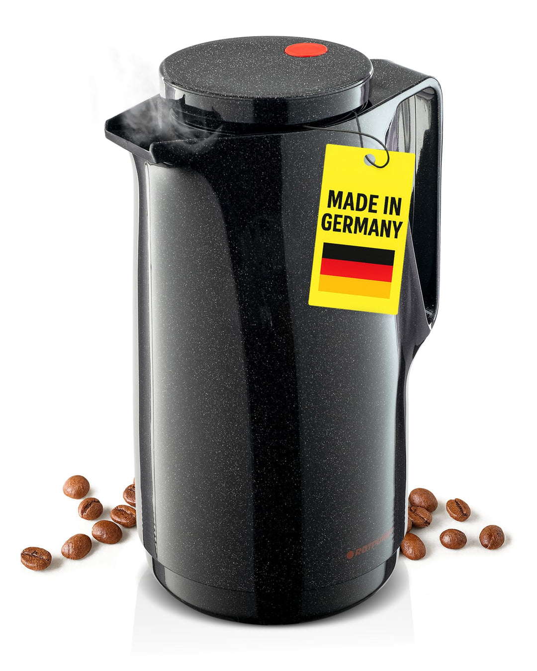 Rotpunkt Isolierkanne 760" 1,0l in schwarz, Edelstahl, 20 x 10 x 10 cm, Schwarz