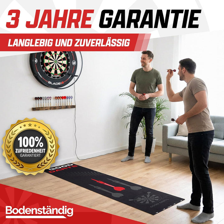 Wurfmatte für Darts mit Abwurflinie, Punkteleiste & Schutz Modern, Modern