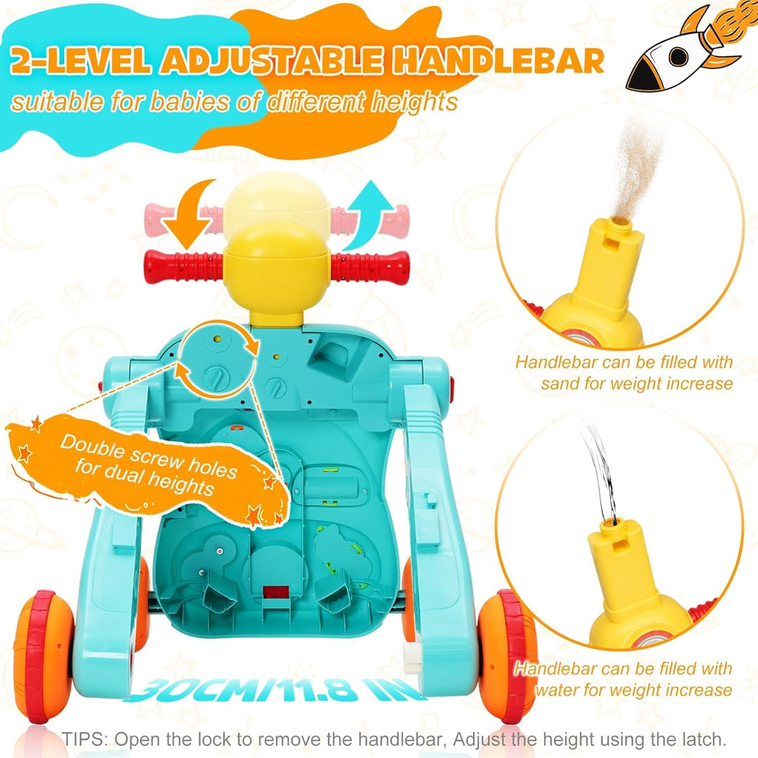 Baby Lauflernhilfe,3-in-1 Lauflernwagen mit Verstellbare Geschwindigkeit, 2 Höhenverstellbar,Gehfrei