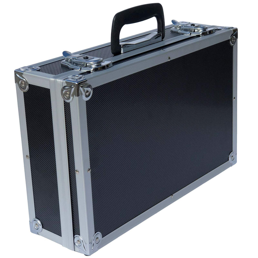 ECI® Aluminium Koffer Schwarz mit Würfelschaum Leer-Koffer Alukoffer Alu Box Werkzeugkoffer LxBxH 40