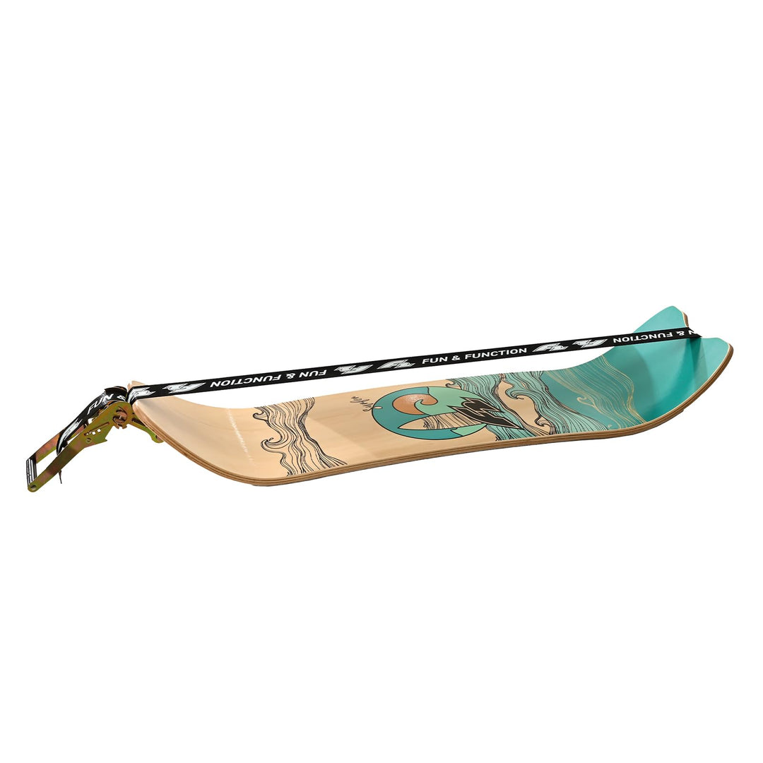 F2 Balance Board Surfline Board Slackline Training 105x27,5cm Farbe wählbar Schwarz 105x27,5cm, Schw