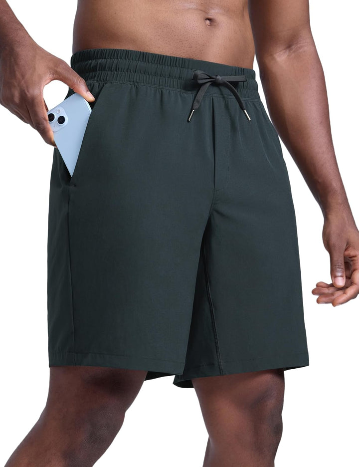 CRZ YOGA Herren Sports Shorts Schnelltrocknend Fitness Kurz Hose Laufshorts mit Taschen - 13/18/23cm