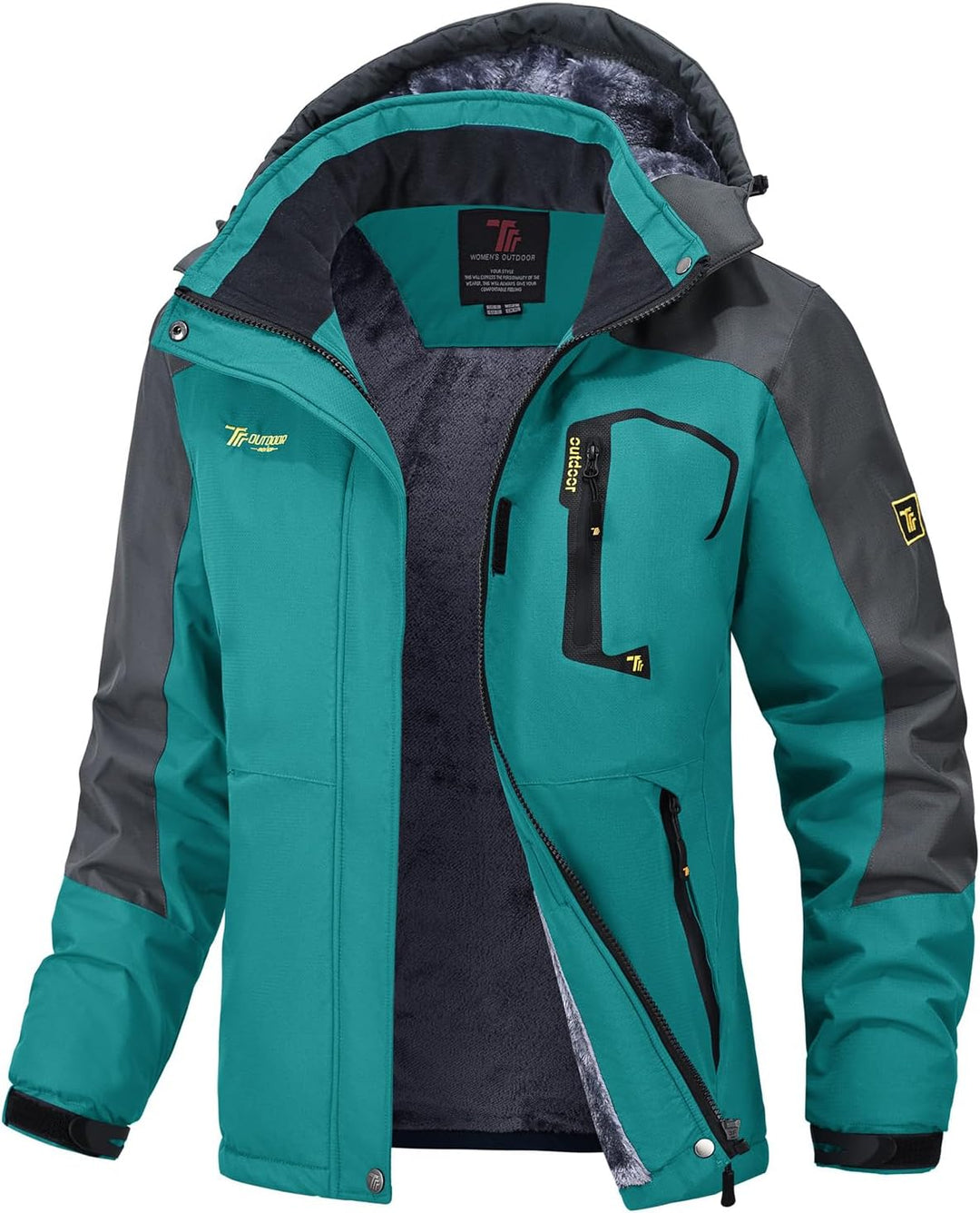 donhobo Damen Jacken Fleecejacke Winterjacke Wasserdicht Atmungsaktiv Verdickt Warm Winddicht Softsh