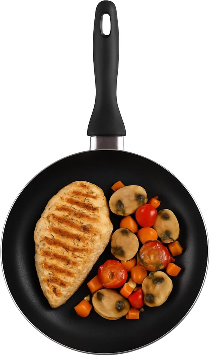 Pfannenset Ø16 Ø 20 Ø 24 und Ø28 cm Induktion, antihaftbeschichtet, aus gepresstem Aluminium, bronze