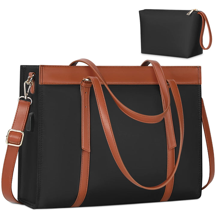 KTMOUW Shopper Damen Gross 15.6 Zoll Wasserdicht Handtasche Laptoptasche Business Schule Laptop Umhä