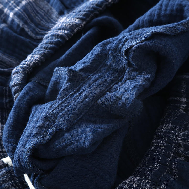 STMAHER 2er Pack Herren Schlafanzughose Baumwolle Pyjamahose Herren Lang Pyjamahose Karierte Nachtwä