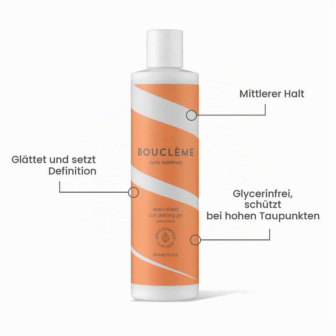 Bouclème Seal + Shield Curl Defining Gel – Starker Halt Gel zum Schutz vor Feuchtigkeit – 95,69% nat