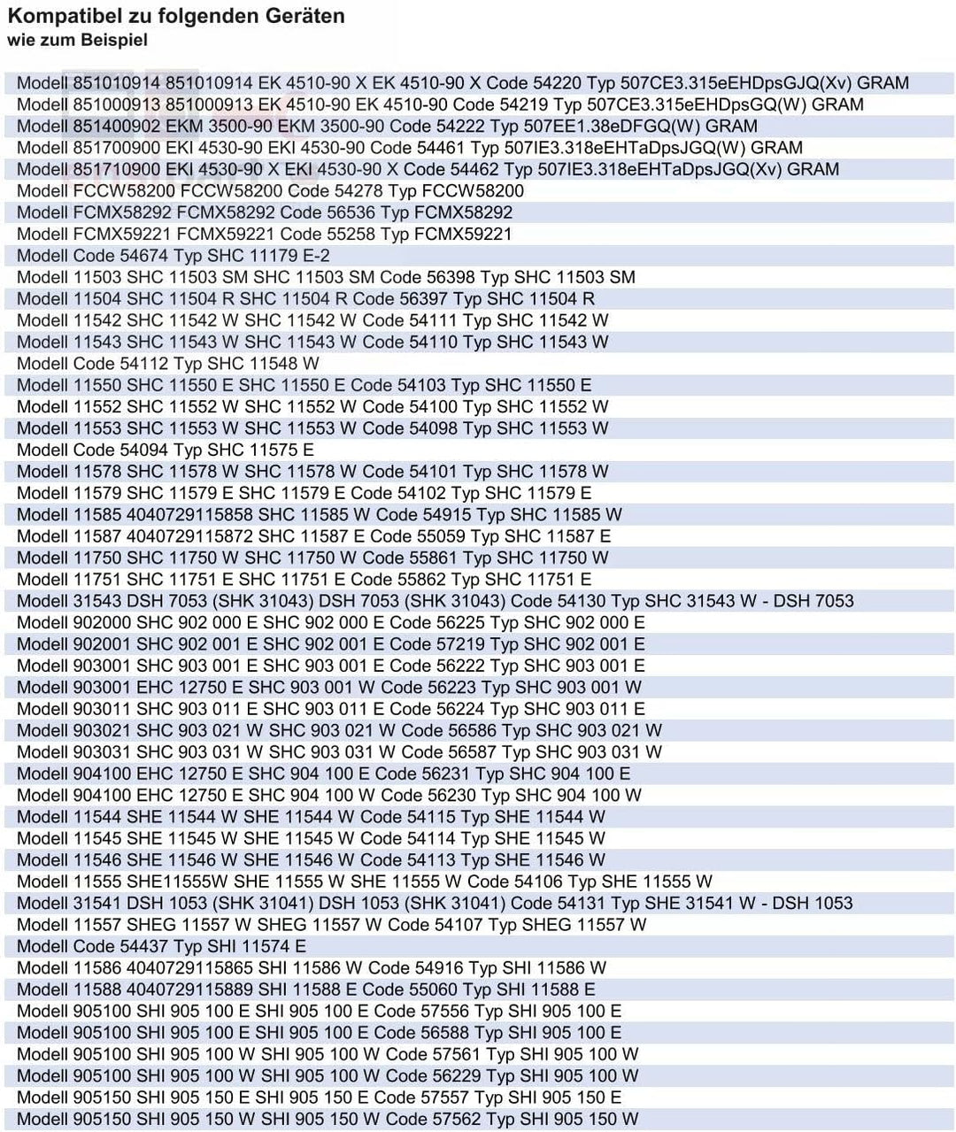 ensipart Innenscheibe für Backofentüre Ersatzglas innen kompatibel wie Amica 9085611