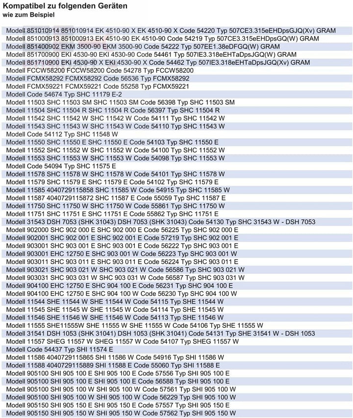 ensipart Innenscheibe für Backofentüre Ersatzglas innen kompatibel wie Amica 9085611