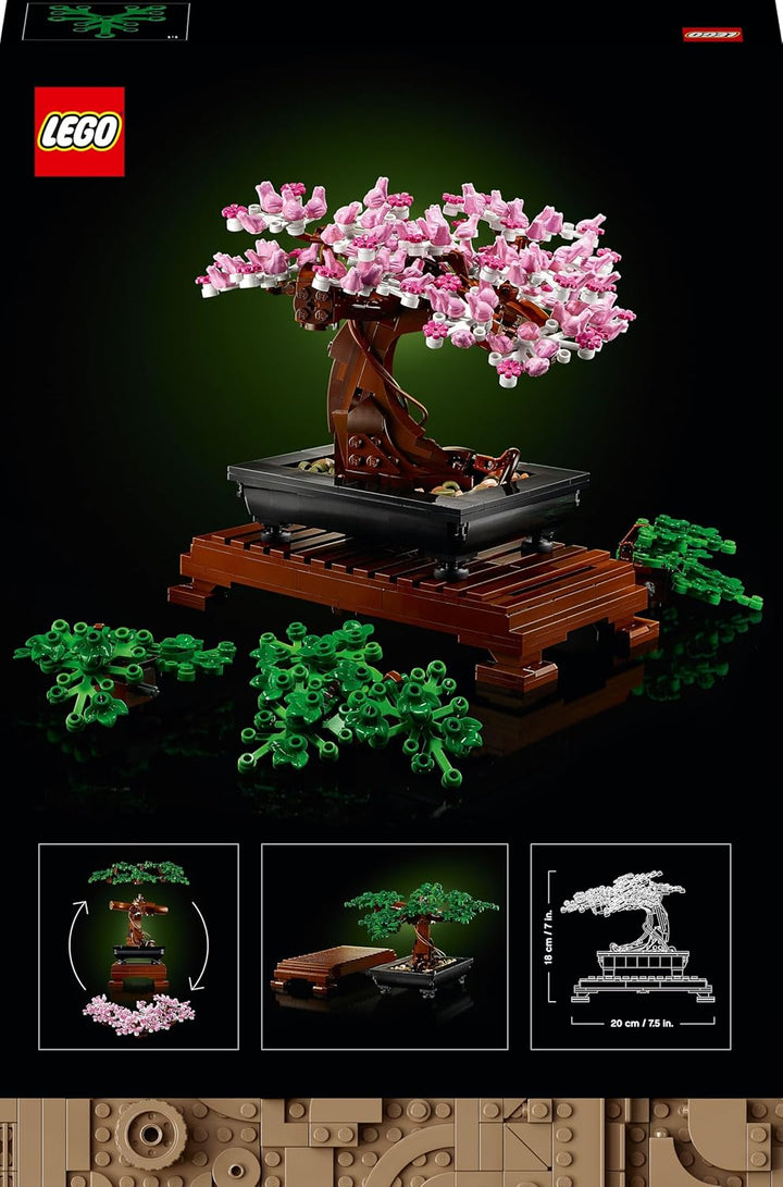 LEGO 10281 Icons Bonsai Baum Set für Erwachsene, Pflanzen Home Deko Set mit Blumen, Geschenk zum Mut