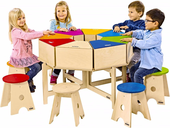 Nino Percussion Classroom Cajon Chairs, 8 Stück