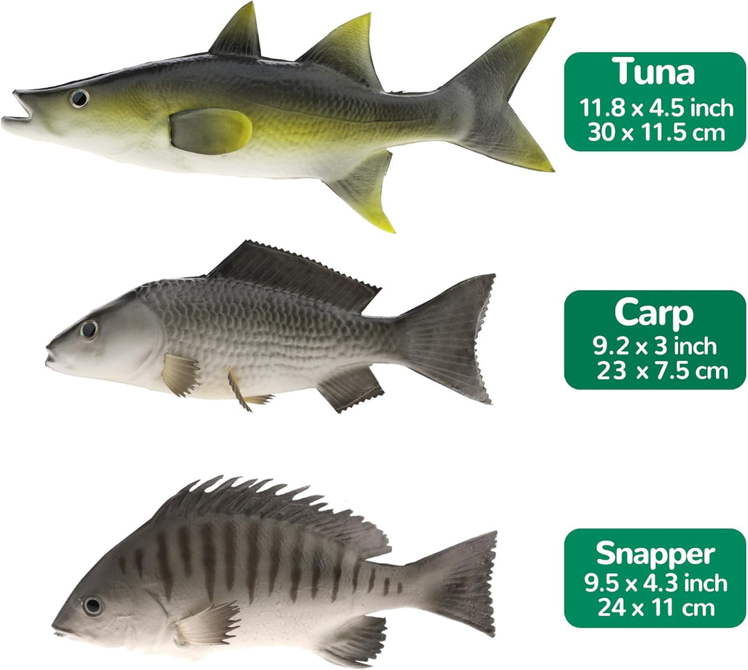 Gresorth 3 Stück Fälschung Fisch vorgeben Künstlich Karpfen Lebensecht Ornament Hängend zum Zuhause
