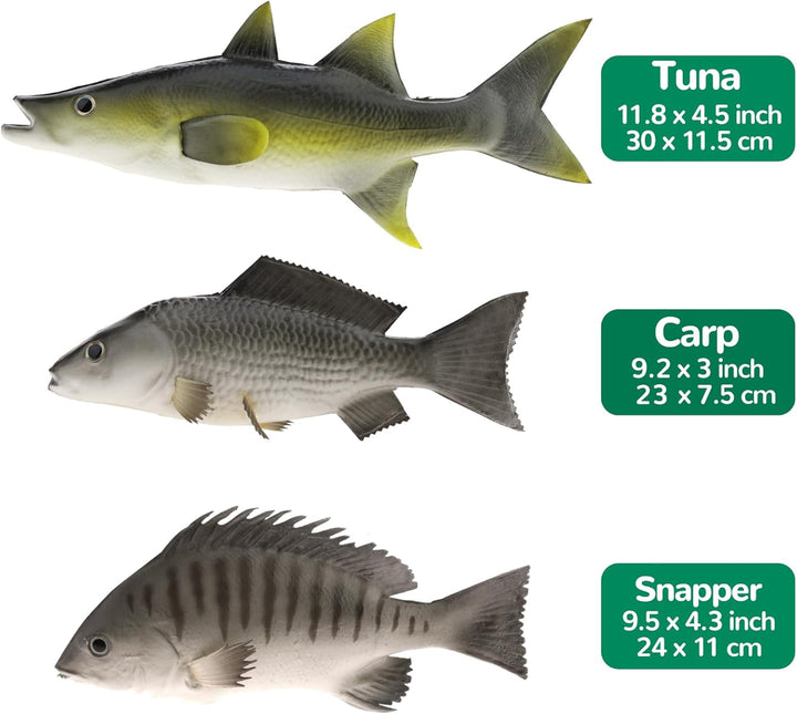 Gresorth 3 Stück Fälschung Fisch vorgeben Künstlich Karpfen Lebensecht Ornament Hängend zum Zuhause