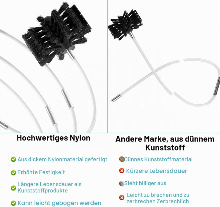 Nylon Stangen 400 cm, 10 Flexible 410 mm Stange,Können bis zu 400 cm Reichen 41cm length 10 Stangen,