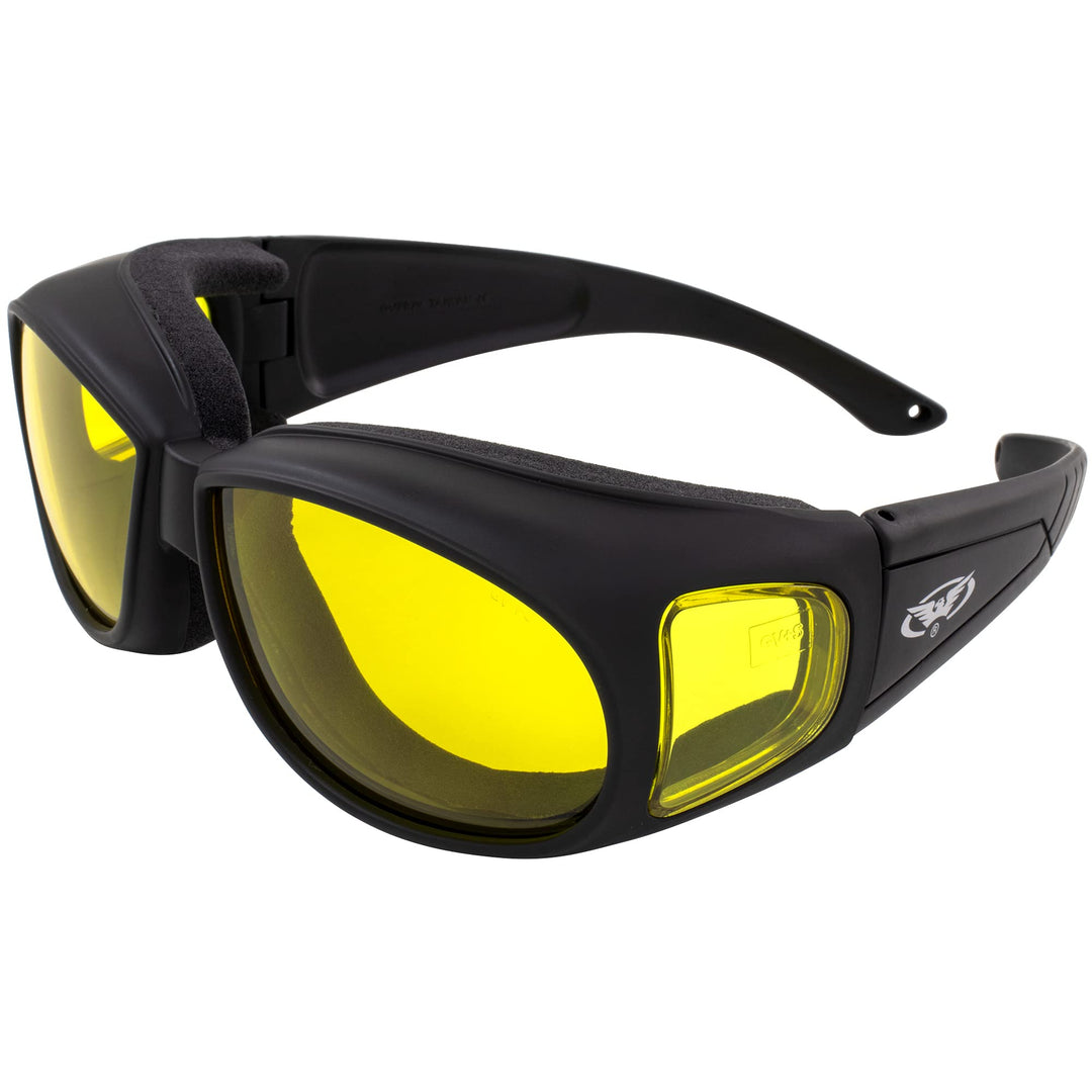 Global Vision Herren Sonnenbrille Black Frame/Yellow Lens Einheitsgrösse, Black Frame/Yellow Lens