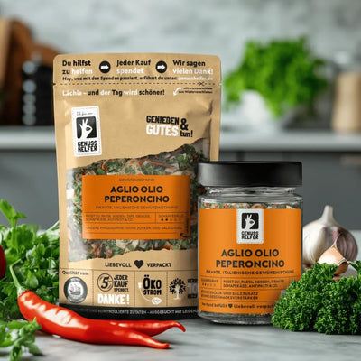 Bremer Gewürzhandel Aglio Olio Peperoncino Gewürz, grob, italienische Gewürzmischung für klassische