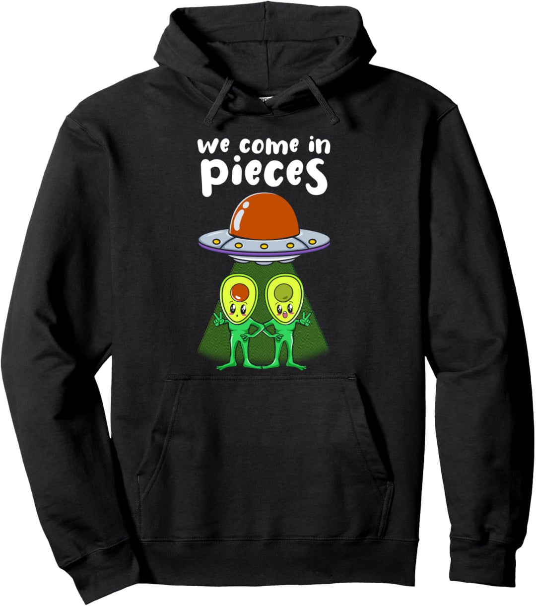 Lustige Avocado Alien niedlich Veganer Wir kommen in Stücken Pullover Hoodie