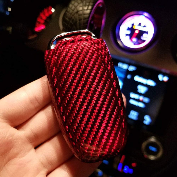 Kwak's Autoschlüssel Abdeckung für Audi ，Fall Halter Glasfaser 3 Taste Car Key Case Kompatibel für A