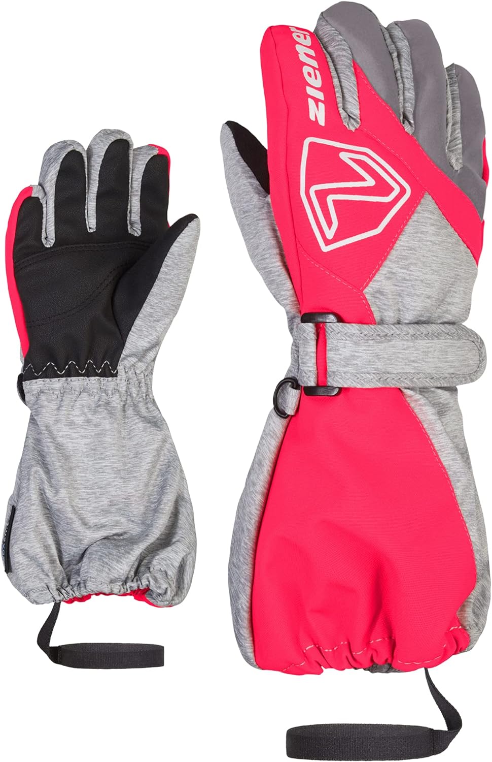 Ziener Unisex Baby Lauro Ski-Handschuhe/Winter | wasserdicht, Lange Stulpe, reflektierend 104 light
