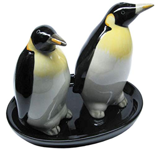 Keramik Salz- und Pfefferstreuer Set, Tiermotiv, Fauna, ca. 13 x 9 cm (Pinguine), Pinguine