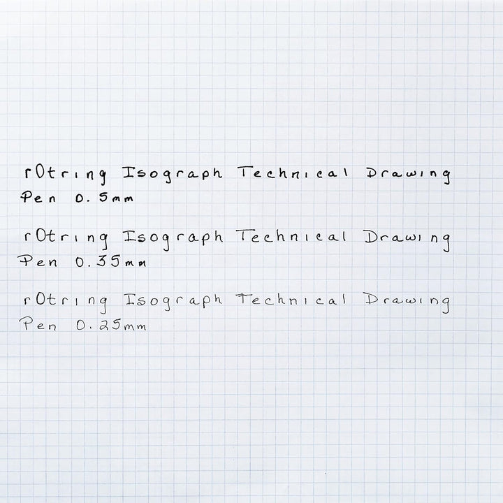 rOtring Isograph Fineliner College Set | 3 Isograph Tuschefüller (0,25 mm, 0,35 mm und 0,50 mm), Tik