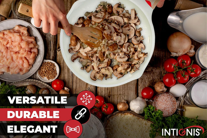 INTIGNIS Premium-Bratpfanne mit Deckel, Kratzfest, 28 cm, Extra Tief, Kompatibel mit allen Herdarten