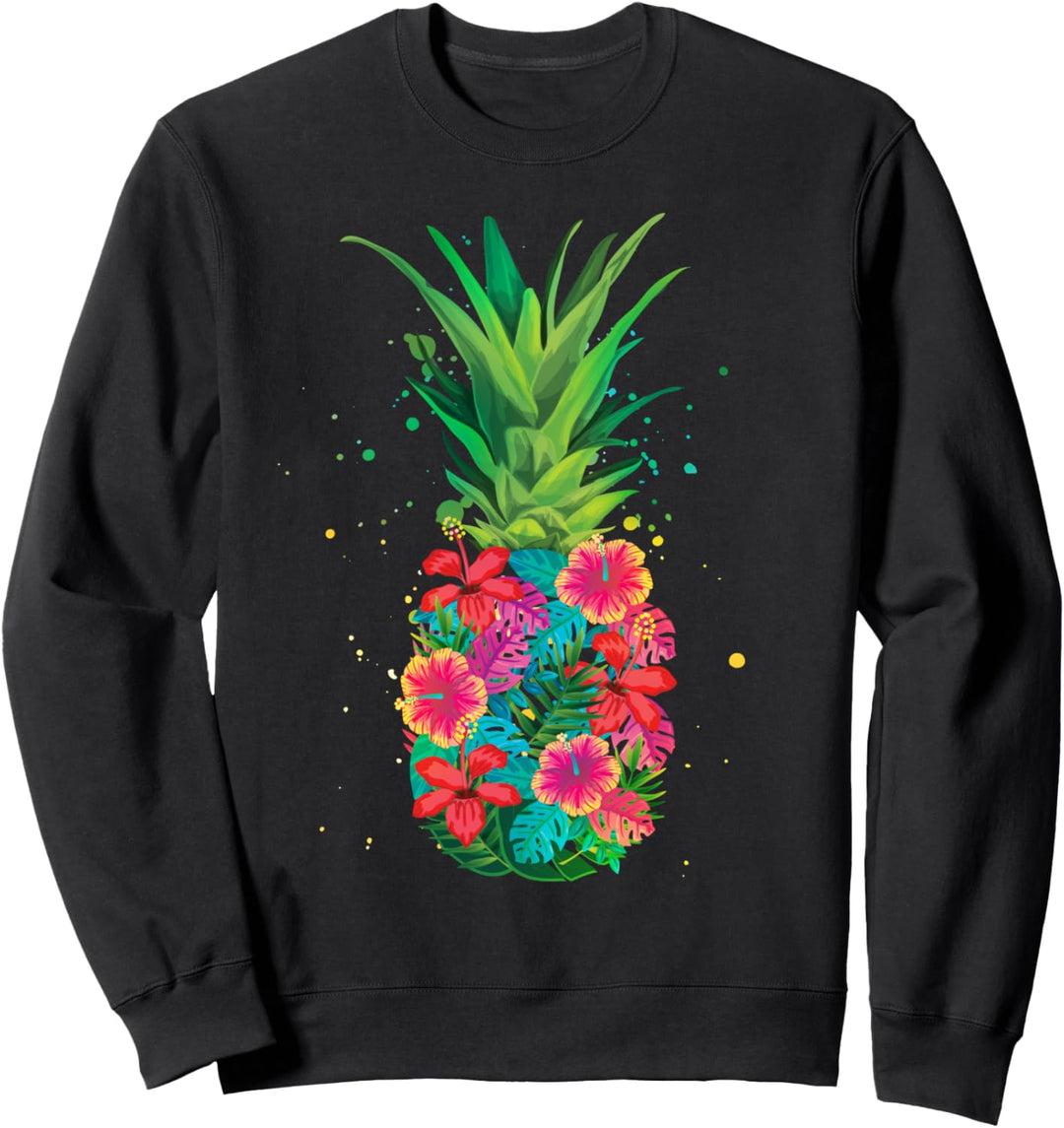 Ananas Blumen Hemd Frauen Aloha Hawaii Vintage Hawaii Sweatshirt