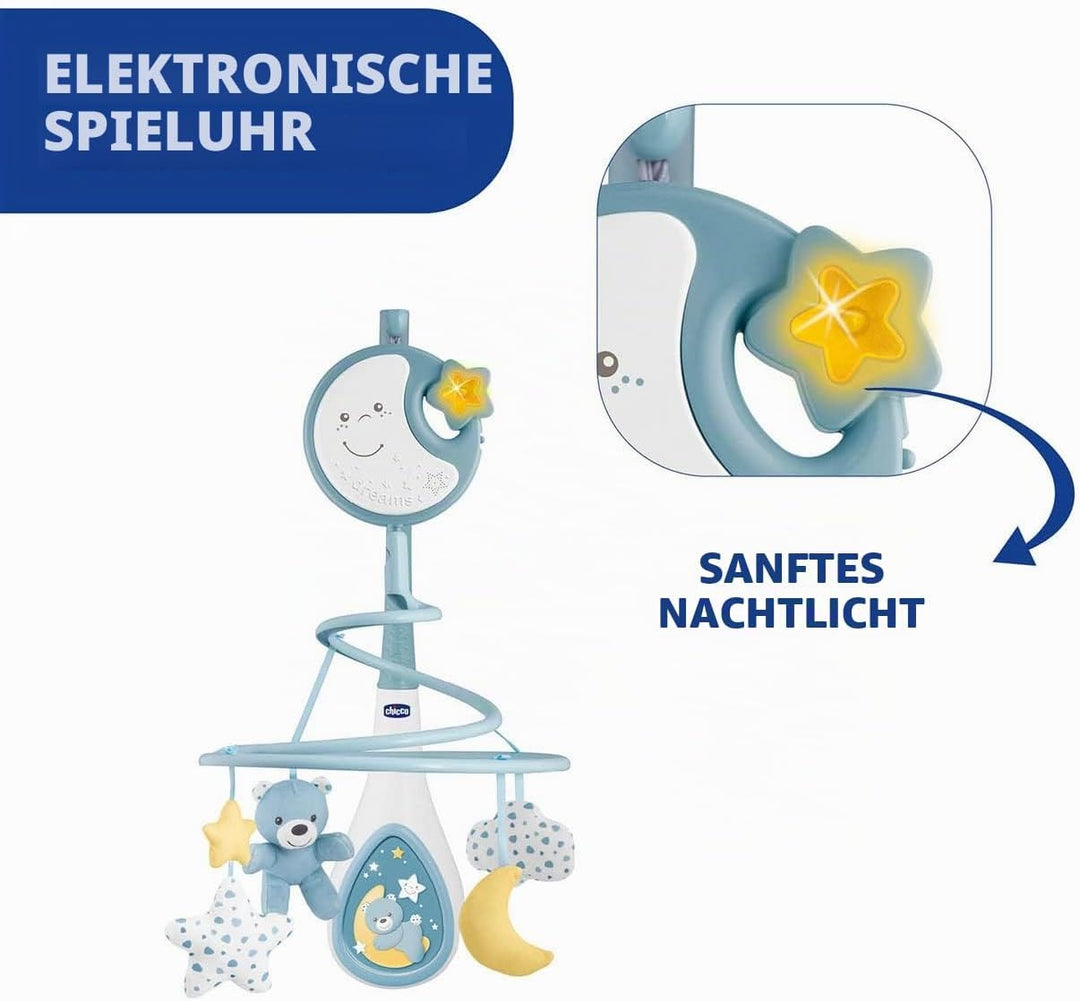 Chicco Next2Dreams Babybett Mobile mit Licht und Musik - 3 in 1 Baby Mobile Kompatibel mit Next2Me B