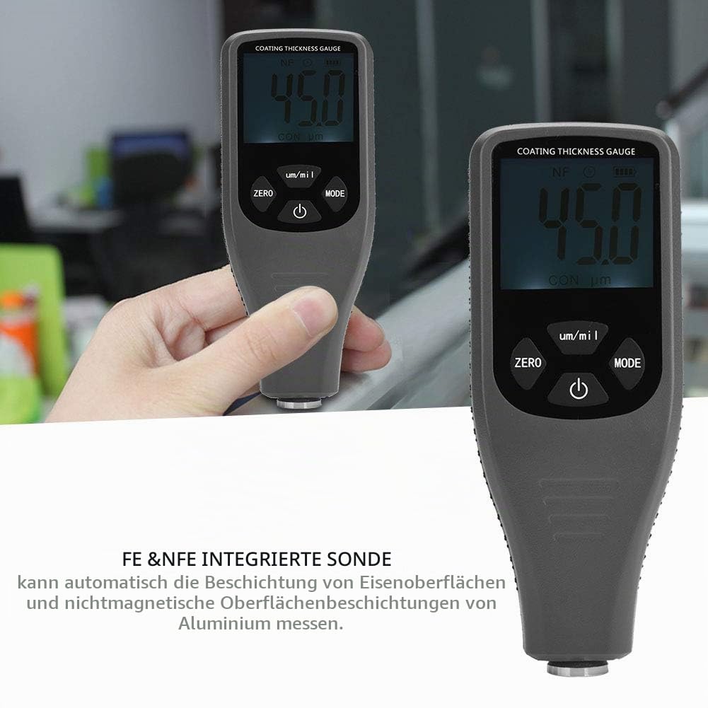 Schichtdickenmessgerät Beschichtung Meter, GM240 Digital LCD Lack Schichtdickenmessgerät Tester Meta